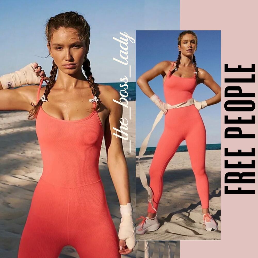 Free People onesie jumpsuit activewear one piece romper stretchy yoga workout